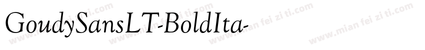 GoudySansLT-BoldIta字体转换