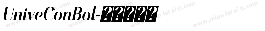 UniveConBol字体转换