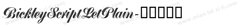 BickleyScriptLetPlain字体转换