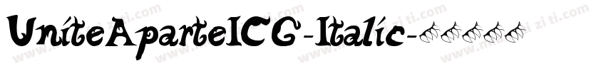 UniteAparteICG-Italic字体转换