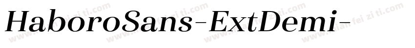 HaboroSans-ExtDemi字体转换