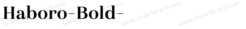Haboro-Bold字体转换