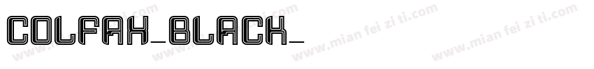 COLFAX-BLACK字体转换