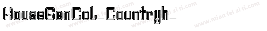 HouseGenCol-Countryh字体转换