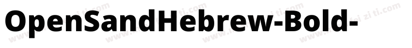 OpenSandHebrew-Bold字体转换