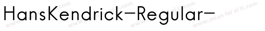 HansKendrick-Regular字体转换