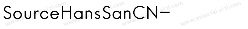 SourceHansSanCN字体转换