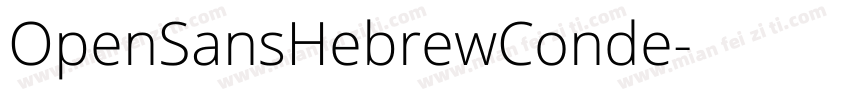 OpenSansHebrewConde字体转换