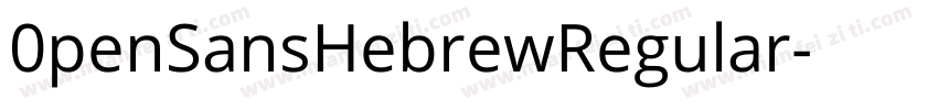 0penSansHebrewRegular字体转换