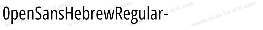 0penSansHebrewRegular字体转换