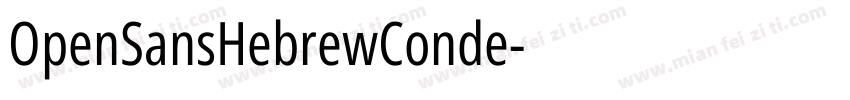 OpenSansHebrewConde字体转换