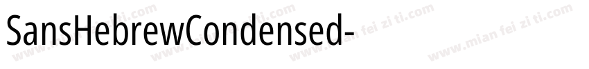 SansHebrewCondensed字体转换