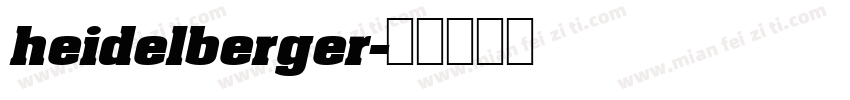 heidelberger字体转换