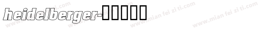 heidelberger字体转换