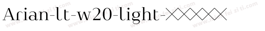 Arian-lt-w20-light字体转换