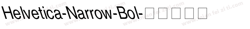 Helvetica-Narrow-Bol字体转换