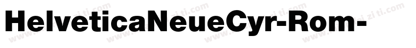 HelveticaNeueCyr-Rom字体转换