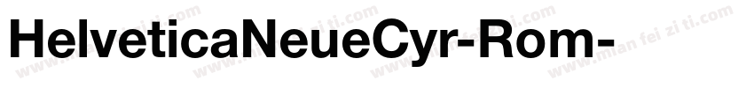 HelveticaNeueCyr-Rom字体转换