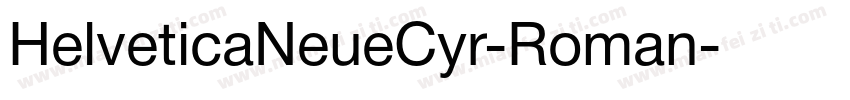 HelveticaNeueCyr-Roman字体转换