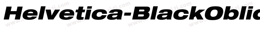 Helvetica-BlackOblique字体转换