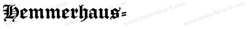 Hemmerhaus字体转换