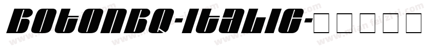 BotonBQ-Italic字体转换