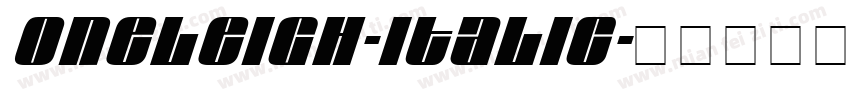 Oneleigh-Italic字体转换