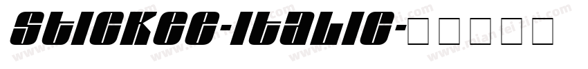 Stickee-Italic字体转换