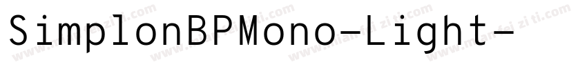 SimplonBPMono-Light字体转换
