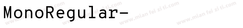 MonoRegular字体转换