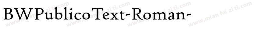 BWPublicoText-Roman字体转换