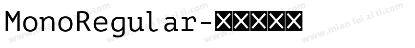 MonoRegular字体转换