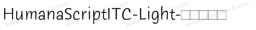 HumanaScriptITC-Light字体转换