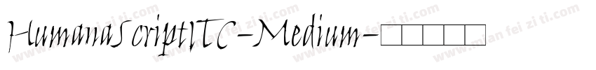HumanaScriptITC-Medium字体转换
