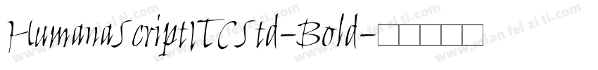 HumanaScriptITCStd-Bold字体转换