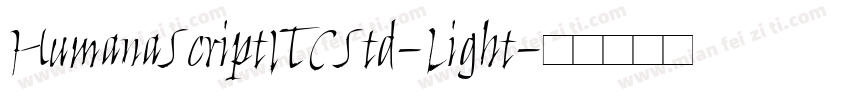 HumanaScriptITCStd-Light字体转换