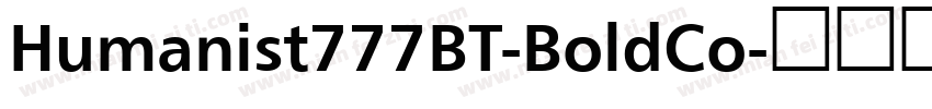Humanist777BT-BoldCo字体转换
