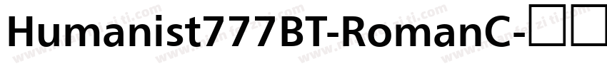 Humanist777BT-RomanC字体转换