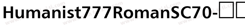 Humanist777RomanSC70字体转换