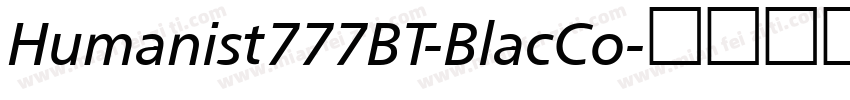 Humanist777BT-BlacCo字体转换