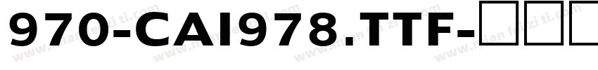 970-CAI978.TTF字体转换