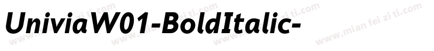 UniviaW01-BoldItalic字体转换