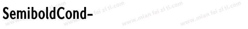 SemiboldCond字体转换