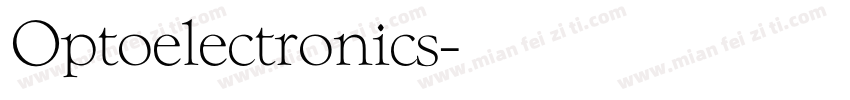 Optoelectronics字体转换