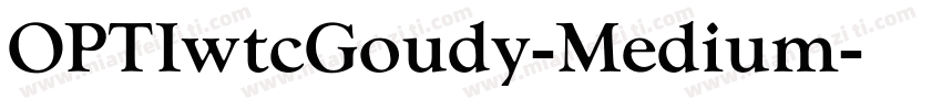 OPTIwtcGoudy-Medium字体转换