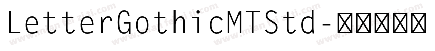 LetterGothicMTStd字体转换