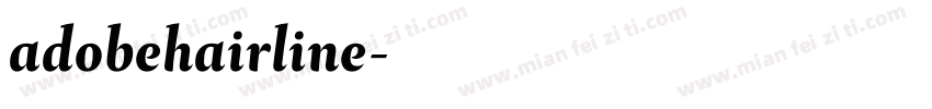 adobehairline字体转换
