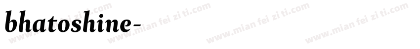bhatoshine字体转换