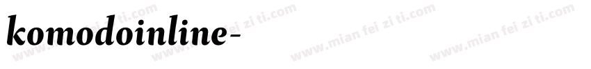 komodoinline字体转换