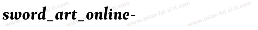 sword_art_online字体转换